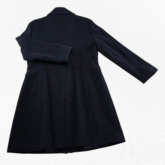 Worthington Black Wool Blend Button Front Winter Dress Coat Size Large NWT - Picture 11 of 11